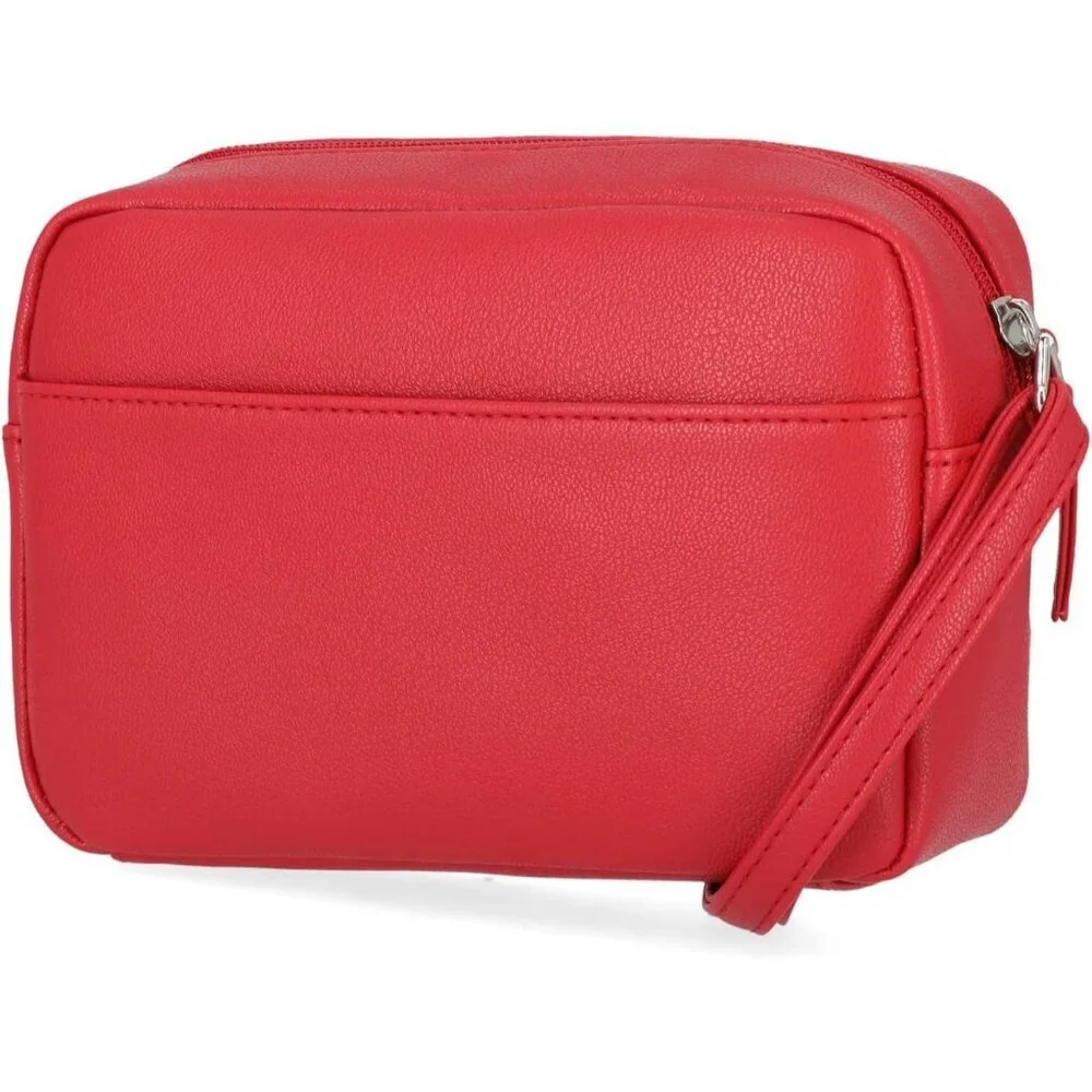 Women's Bright Red  PU leather Candid Camera Adjustable Crossbody Bag